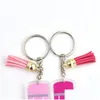 Custom Personalized Teachers Day Acrylic Pencil Keychain Fashion Tassel Keychains For Teacher Gifts Drop Delivery