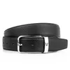 belt111 r Cinture in vera pelle Larghezza 3,4 cm Fibbia classica ad ago Colore nastro dorato Litchi a righe tinta unita Nero Marrone Colori