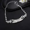 20 Style Women Pendant Neckor Letter C Logo Luxury Designer Ccity Jewelry Woman Pearl Long Sweater Chain Gold Necklace 12