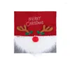 Chaves de cadeira Feliz Natal Antlers Cover Gnome Home Bar Protetive for Bedroom Living Room Decoração Drop