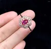 Cluster Rings Vintage 925 Silver Garnet Ring for Party 4mm 6mm Natural Sterling Jewelry Gift Wife