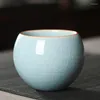 ティーカップ1pcsセラミックボウルコーヒーカップエスプレッソマグ磁器ボウル中国語のクラックルスタイルの陶器ティーカップ