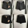 Mulheres de luxo terno shorts calças designer preto cinza shorts com etiqueta verão mulher encantadora mini calças