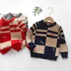 春秋の男の子の女の子ブランドセーターの手紙印刷された子供たち長袖プルーバー子供編みプルオーバーチャイルドセーター
