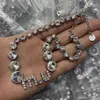 MI U – collier et Bracelet en Zircon avec lettres et strass, grand ensemble de diamants, tempérament, lumière douce, nouvelle collection 2023