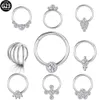 Boucles d'oreilles Piercing Tragus Septum en titane, anneaux de nez industriels G23 Helix Clicker pour femmes, boule Sexy Cartilage Labret, bijoux pour le corps