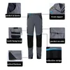 Men's Pants High-stretch Work Multi Pockets Cargo Trousers Men With Reflective Stripes Hi Vis Workwear Knee Pads