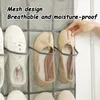 Storage Bags 2428 Large Mesh Pockets Wall Hanging Shoe Organizer Rack Over Door Fabric Cabinet Closet Sundries Bag Space Save 230912