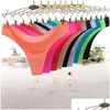 Women'S Panties Women Clothes Thong Ice Silk Summer Sexy Seamless Panty Low Rise G-String Tra Thin Lady Underwear Lingeries Dropship Ot98Q