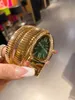 Luxuy Woman Gift 32mmダイヤモンドベゼルムーブメントサイズ女性の時計には、蛇の形をした二重の蛇のムーブメントがあります
