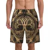Shorts pour hommes Arbre de vie Yggdrasil Imprimer Hommes Maillots de bain Séchage rapide Beachwear Beach Board Viking Norse Boardshorts