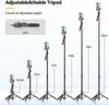 Monopiedi Selfie Selfie Stick Treppiede per telefono Anti-Jitter Telescopico con telecomando wireless Lega di alluminio Girevole a 360 ° per iPhone Fotocamera per telefono Android L230913