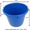 Other Housekeeping Organization 18 Gallon Plastic OpenTop Storage Round Utility Tub with Rope Handles for Indoor or Outdoor Home Blue 2 Pack 230912