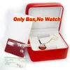 2023 Oglądaj oryginalne pudełka zegarek z ręcznym międzynarodowym certyfikatem Watch Akcesoria Karta książki Omboxs Red Box Bag O1