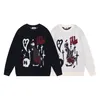 Hip Hop Sweater Y2K Harajuku Knitted Ghost Skull Heart Cross Jumper Streetwear 2023 Fashion Loose Punk Goth Pullover Sweaters