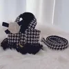 Dog Collars Plaid Black Harness Big Flower Vest For Small Dogs Chiwawa Noble Princess Girl D-Ring Chest Strap With Leash XXS