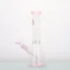 Wholesale New Design H25cm Pink Cute Kitty Printing Smoking Glass Bong Pipe/Glass Beaker Bong Pipe/10inch Water Bong Hookah Pipes