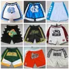 Universidade da Carolina do Norte HOMENS UNC Lower Merion Irish Hoyas shorts de basquete CALÇAS de bolso todas costuradas265e