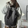 Backpack Personalized College Student Simple Denim Canvas Embroidered Name High School Schoolbags Boys Girls Travel Bag