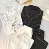 Damesslaaploungepyjamasets Hoogwaardige lichte luxe zijden damespyjama Lente Herfst Vest met lange mouwen Mode Ijszijde Huiskleding 220712L230913