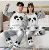 Womens Sleep Lounge Ropa de Dormir para Hombre 2022 Conjuntos de Pijamas de Franela Gruesa y cálida de Invierno para Parejas, Ropa de Dormir de Dibujos Animados Lindos, Pijamas para Mujer, Ropa para el hogar