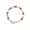 Necklace Earrings Set Colorful Letter Beads For Child Kinds Bracelet Acrylic Bead Children's Collares Girls Necklaces