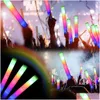 Outros suprimentos de festa de evento RGB LED Glow Foam Stick Tubo de alegria Colorf Luz no escuro Festival de aniversário Decoração Drop Delivery Home Dhe3A