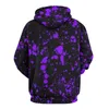 Sweats à capuche pour femmes Purple Splash Casual Abstract Art Print Kawaii Graphic Loose Sweat à capuche à manches longues Hip Hop Oversize Sweats à capuche