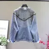 Damen Jacken Herbst Koreanische Denim Jacke Frauen Mantel Niet Quasten frauen Jacke Casual Weibliche Jeans Jacken Mäntel 230912