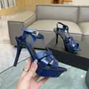 Fashion high heels Designer Silver Fashion Stiletto heel Women shoes strongly recommends cowhide Patent Leather Front Rear Strap high heeled Classics Dress shoes