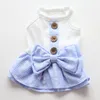 Dog Apparel Bowknot Dress Cute Pet Costume Puppy One Piece Long Skirts Drop Ship Yorkshire Terrier Schnauzer Shih Tzu Suit Ropa Perro