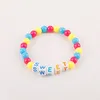Necklace Earrings Set Colorful Letter Beads For Child Kinds Bracelet Acrylic Bead Children's Collares Girls Necklaces