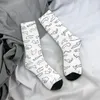 Мужские носки Забавные автогоночные треки с узором для женщин и мужчин Теплые 3D-печать Гонки на мотоциклах Спортивные виды спорта Баскетбольная команда