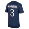 23/24 Maillots de football MBAPPE 2023 O.DEMBELE MARQUINHOS VERRATTI KIMPEMBE Maillots de football G.RAMOS M.ASENSIO LEE KANG IN KOLO MUANI uniformes de kit pour enfants