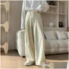 Men'S Pants Mens Fashion Men Casual Korean Style Male Wide Leg Trousers Streetwear Loose Pantalones 2023 Spring Straight Drop Delive Otgym