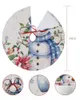 Décorations de noël Poinsettia flocon de neige bonhomme de neige jupe d'arbre couverture de Base tapis de maison de noël