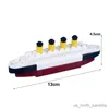 Blocks City Movie Titanic Ship Boat Toys for Children Model Building Blocks barnleksaker för barn Giften Titanics R230913