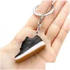 Klassisk 3D Mini Basketball Shoe Keychain Stereoskopisk sneaker Key Chain Top Quality Sport Keyring Fashion Accessories Drop Delivery