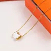 High Luxury Necklace Designer Letter Women Fashion Enamel Pendant 18k Gold Classic Christmas Valentines Day Jewelry Gift