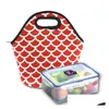 Party Favor Nouveaux blancs de sublimation Sac fourre-tout en néoprène réutilisable Sac à main Sacs à lunch souples avec fermeture à glissière pour l'école de travail FY349 Dhuxg