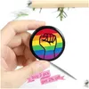 Party Favor Pride Rainbow Fist Heart Love Flag Flag Broothes Niestandardowe odznaki GLBTQ na torbę Lapel Biżuter