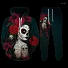 Męskie dresy vintage sexy beauty 3D Print Tracksuit Sets Casual Hoodie i Pants 2pcs Ovicsed Pullover Trend para bluza