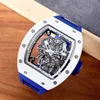 Richarmill horloge Automatisch mechanisch polshorloge Luxe horloges heren Zwitserse sport RM055 Wit keramiek Japan Limited Edition Herenmode Vrije tijd Busines WNXWN