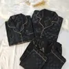 Damesslaaploungepyjamasets Hoogwaardige lichte luxe zijden damespyjama Lente Herfst Vest met lange mouwen Mode Ijszijde Huiskleding 220712L230913