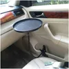 Car Food Tray With Clamp Bracket Folding Dining Table Drink Holder Pallet Back Seat Water Cup Swivel Drop Delivery Dhsjw