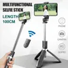 Selfie Monopods L02 Selfie Stick suporte para telefone Monopé Bluetooth Tripé Dobrável com Obturador Remoto Sem Fio para Smartphone com Caixa de Varejo MQ10 L230913