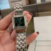 Relógios femininos movimento de quartzo relógios 27*37mm à prova dwaterproof água moda verde dial relógios de pulso montre de luxo