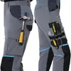 Men's Pants High-stretch Work Multi Pockets Cargo Trousers Men With Reflective Stripes Hi Vis Workwear Knee Pads