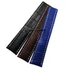 JAWODER Watchband 22mm 24mm Watch Bands Black Brown Blue Crocodile Lines Genuine Leather Strap for Breitling Tools 724P 739P 756P2807