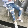 Top qualità 2020 Distressed mendicante jeans maschio gigante buco strappato bei piedi maschili hip hop streetweat cowboy harem pantaloni da uomo LJ200260a